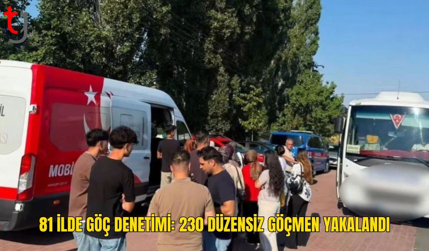 Türkiye Genelinde Göç Denetimi: 230 Düzensiz Göçmen Yakalandı