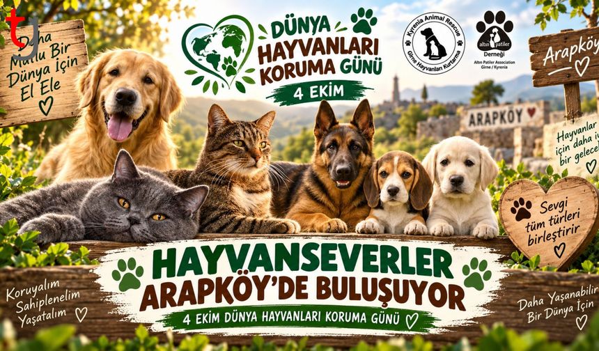 Hayvanseverler 4 Ekim’de Arapköy’de Buluşacak