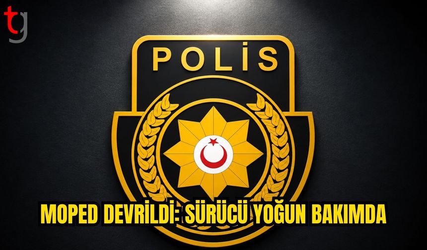 GAZİMAĞUSA’DA ÜÇ TEKERLEKLİ MOPED DEVRİLDİ