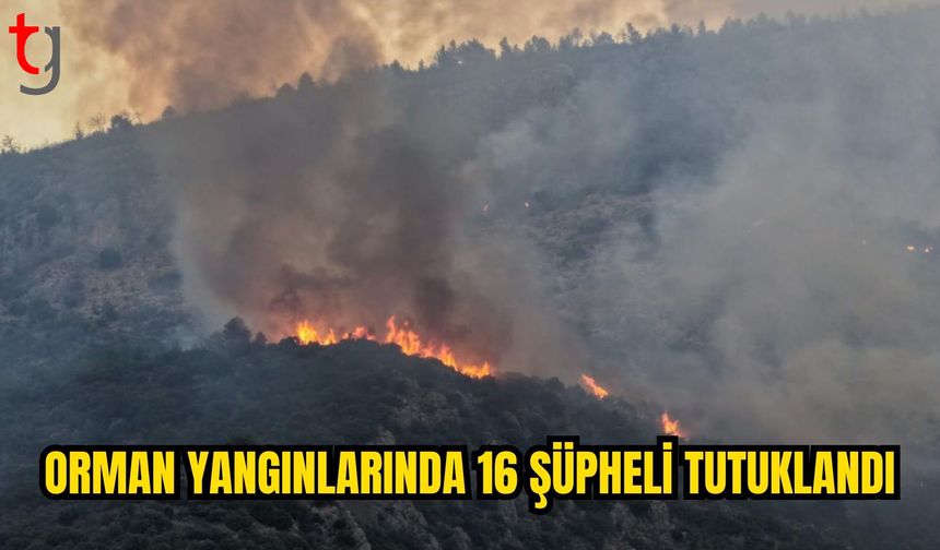 GÜRLEK: ORMAN YANGINLARINDA 70 ŞÜPHELİ TESPİT EDİLDİ, 16’SI TUTUKLANDI