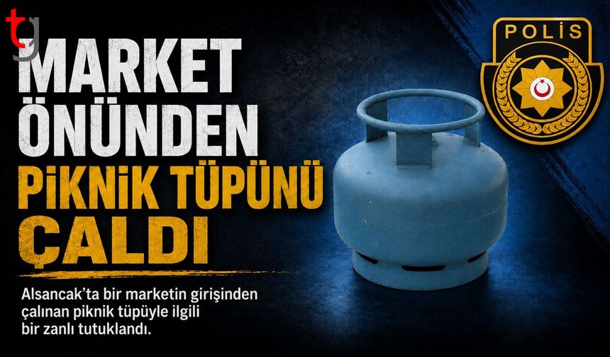 ALSANCAK’TA MARKET ÖNÜNDEN PİKNİK TÜPÜ ÇALINDI
