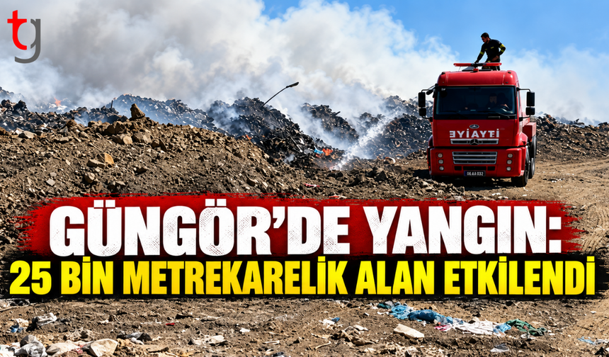 Güngör’de yangın alarmı: 25 bin metrekarelik alan etkilendi
