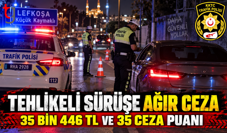 KÜÇÜK KAYMAKLI’DA TRAFİĞİ TEHLİKEYE ATTI, CEZADAN KAÇAMADI