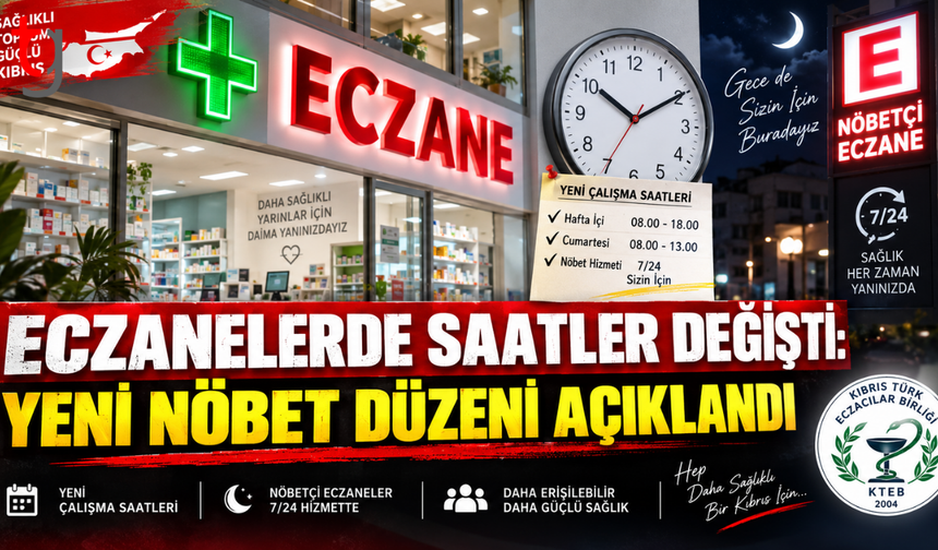 KIŞ DÖNEMİ BAŞLADI: ECZANELERİN YENİ ÇALIŞMA SAATLERİ BELLİ OLDU