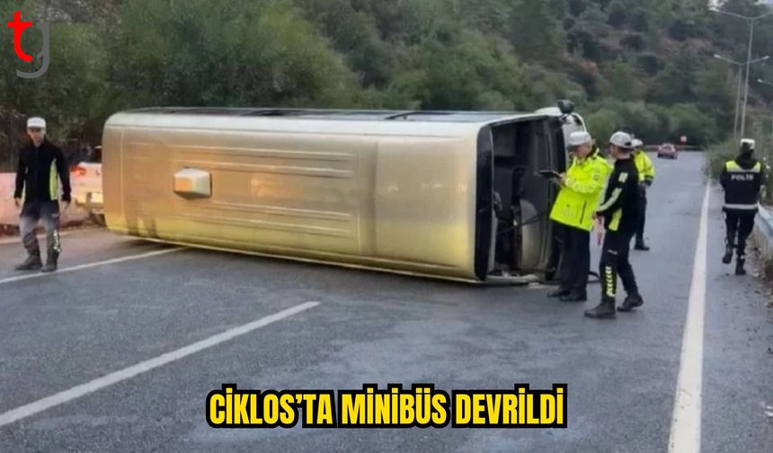 Ciklos’ta Minibüs Devrildi