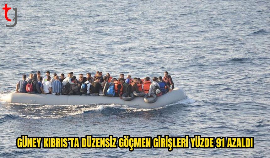 GÜNEY KIBRIS’TA DÜZENSİZ GÖÇMEN GİRİŞLERİNDE YÜZDE 91 DÜŞÜŞ