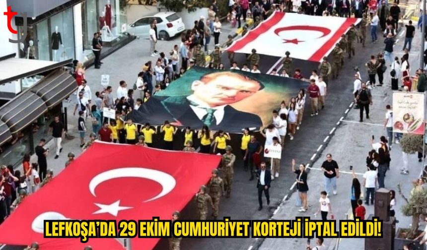 LEFKOŞA’DA 29 EKİM CUMHURİYET KORTEJİ YAĞIŞ NEDENİYLE İPTAL EDİLDİ