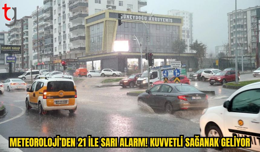 METEOROLOJİ’DEN 21 İLE SARI KODLU UYARI: KUVVETLİ YAĞIŞ GELİYOR!