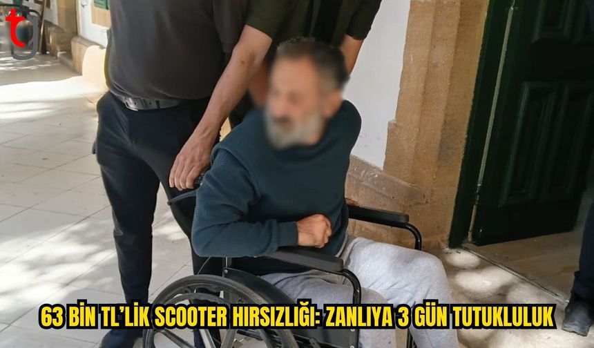 LEFKOŞA’DA 63 BİN 300 TL’LİK SCOOTER HIRSIZLIĞI: ZANLIYA 3 GÜN TUTUKLULUK