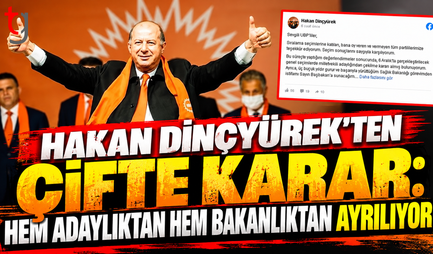 HAKAN DİNÇYÜREK’TEN ÇİFTE KARAR: HEM ADAYLIKTAN HEM BAKANLIKTAN AYRILIYOR