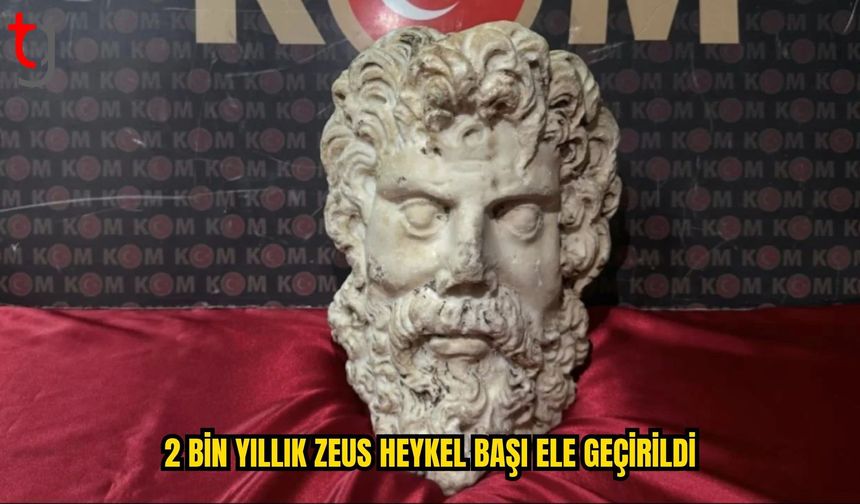 İzmir’de 2 Bin Yıllık Zeus Heykel Başı Ele Geçirildi