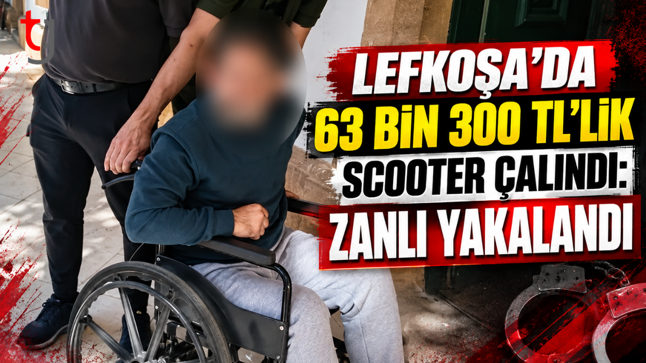 LEFKOŞA’DA 63 BİN 300 TL’LİK SCOOTER ÇALINDI: ZANLI YAKALANDI